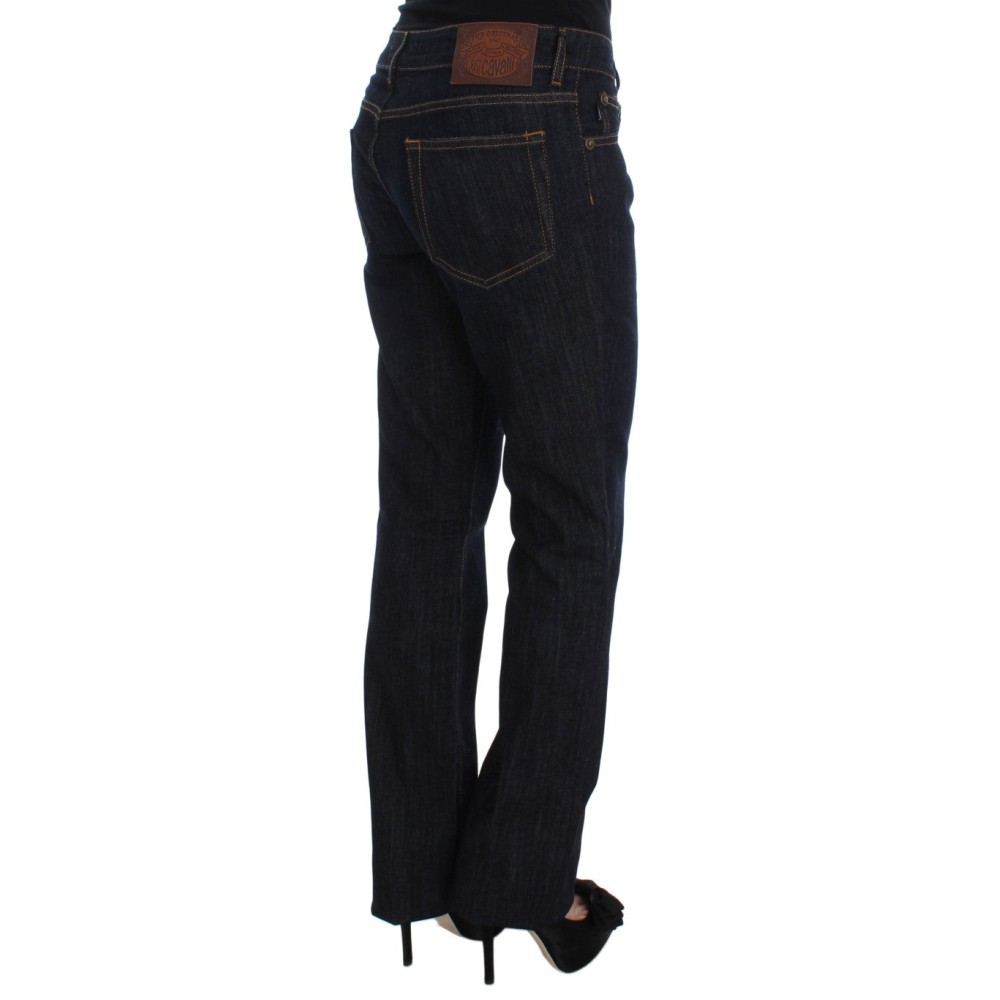 Cavalli Schicke blaue Straight Fit Designer Jeans