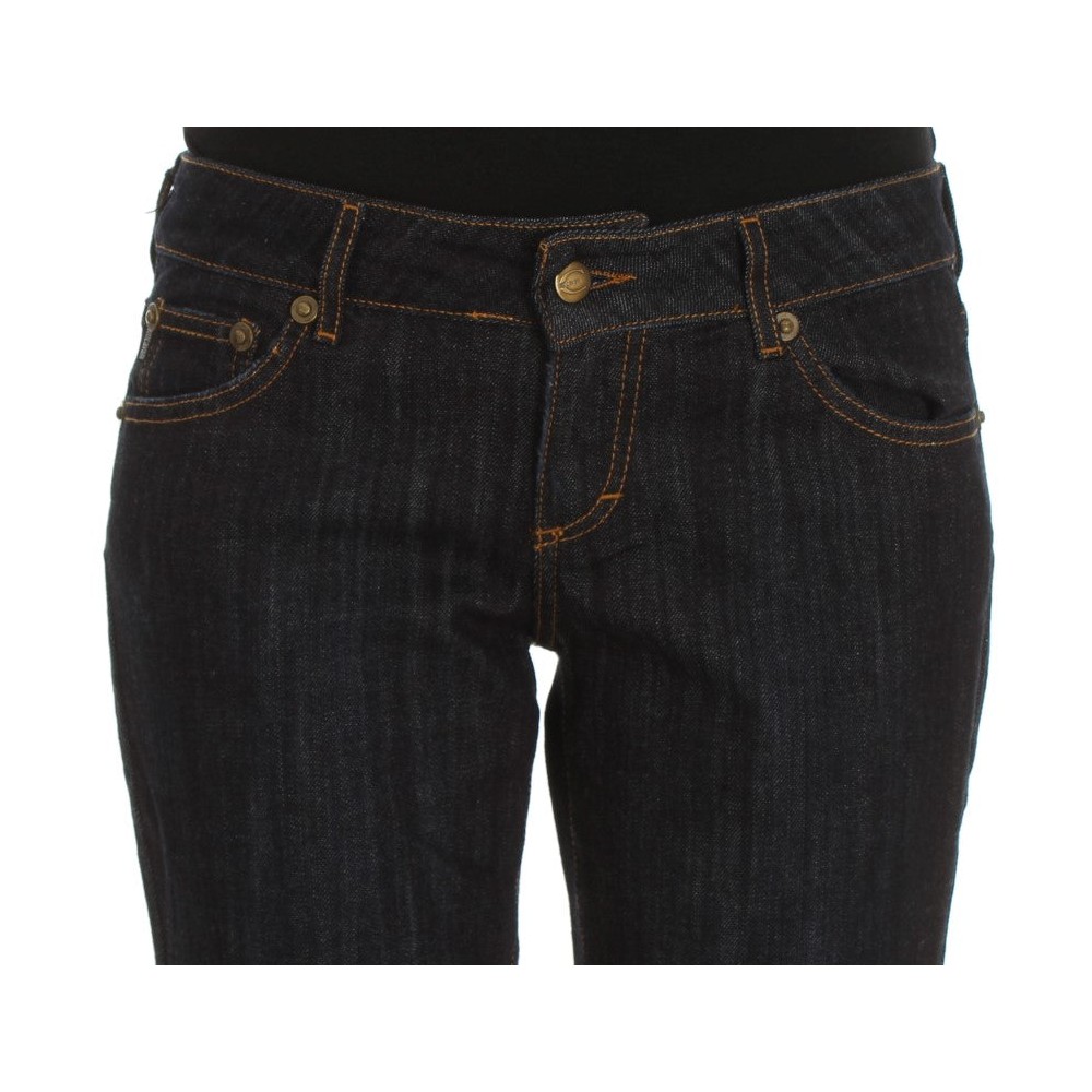 Cavalli Schicke blaue Straight Fit Designer Jeans