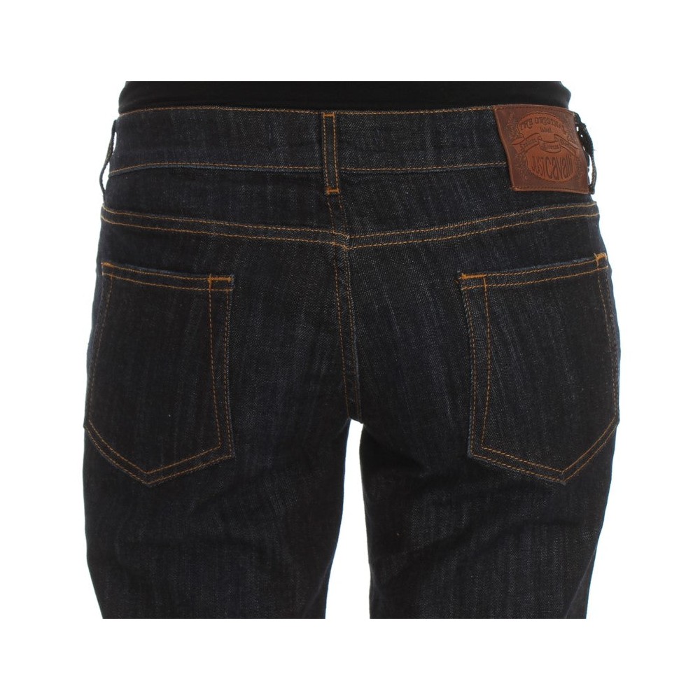 Cavalli Schicke blaue Straight Fit Designer Jeans