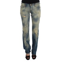Cavalli Elegante schlanke Bootcut-Jeans in Blau