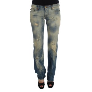 Cavalli Elegante schlanke Bootcut-Jeans in Blau