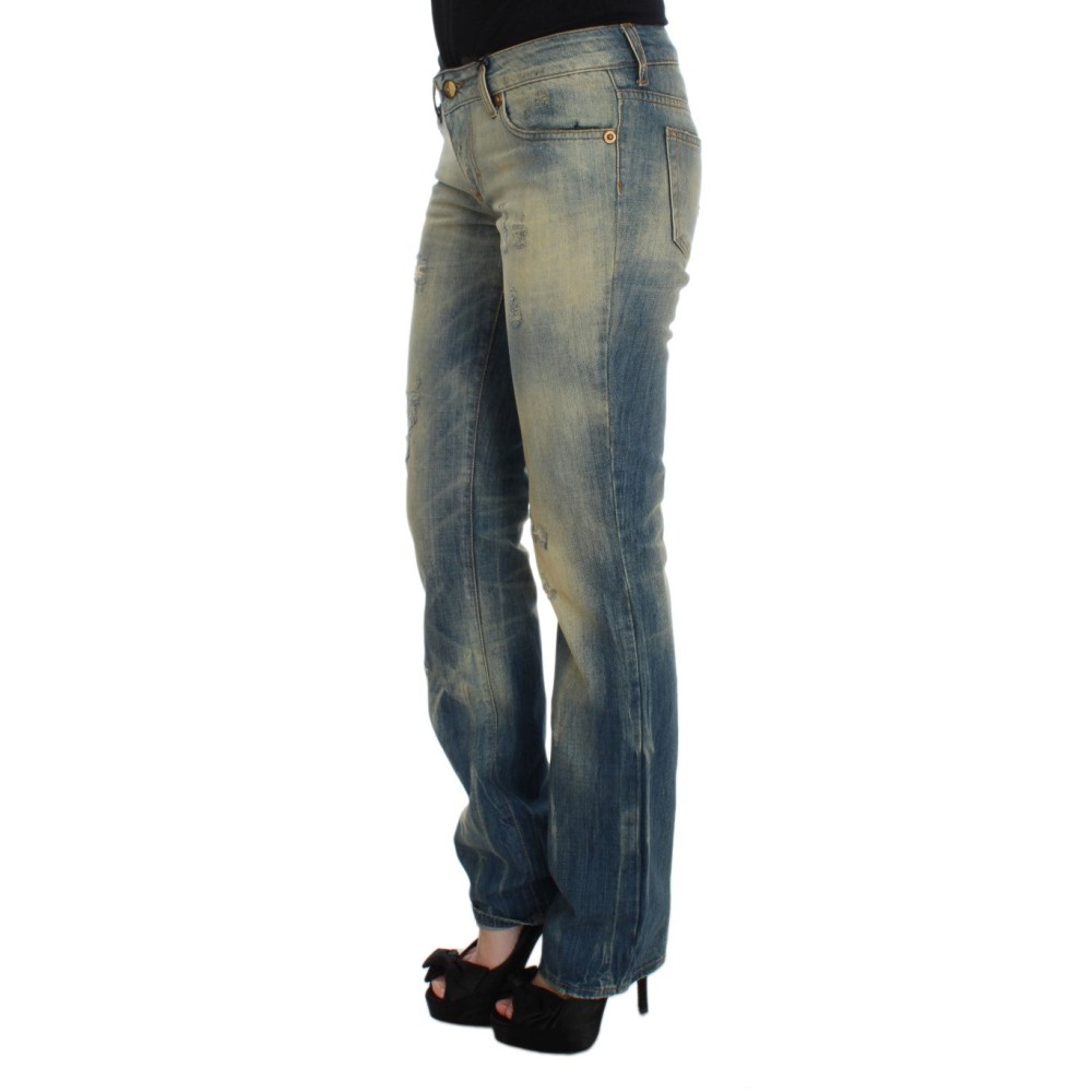Cavalli Elegante schlanke Bootcut-Jeans in Blau