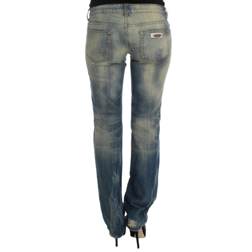 Cavalli Elegante schlanke Bootcut-Jeans in Blau