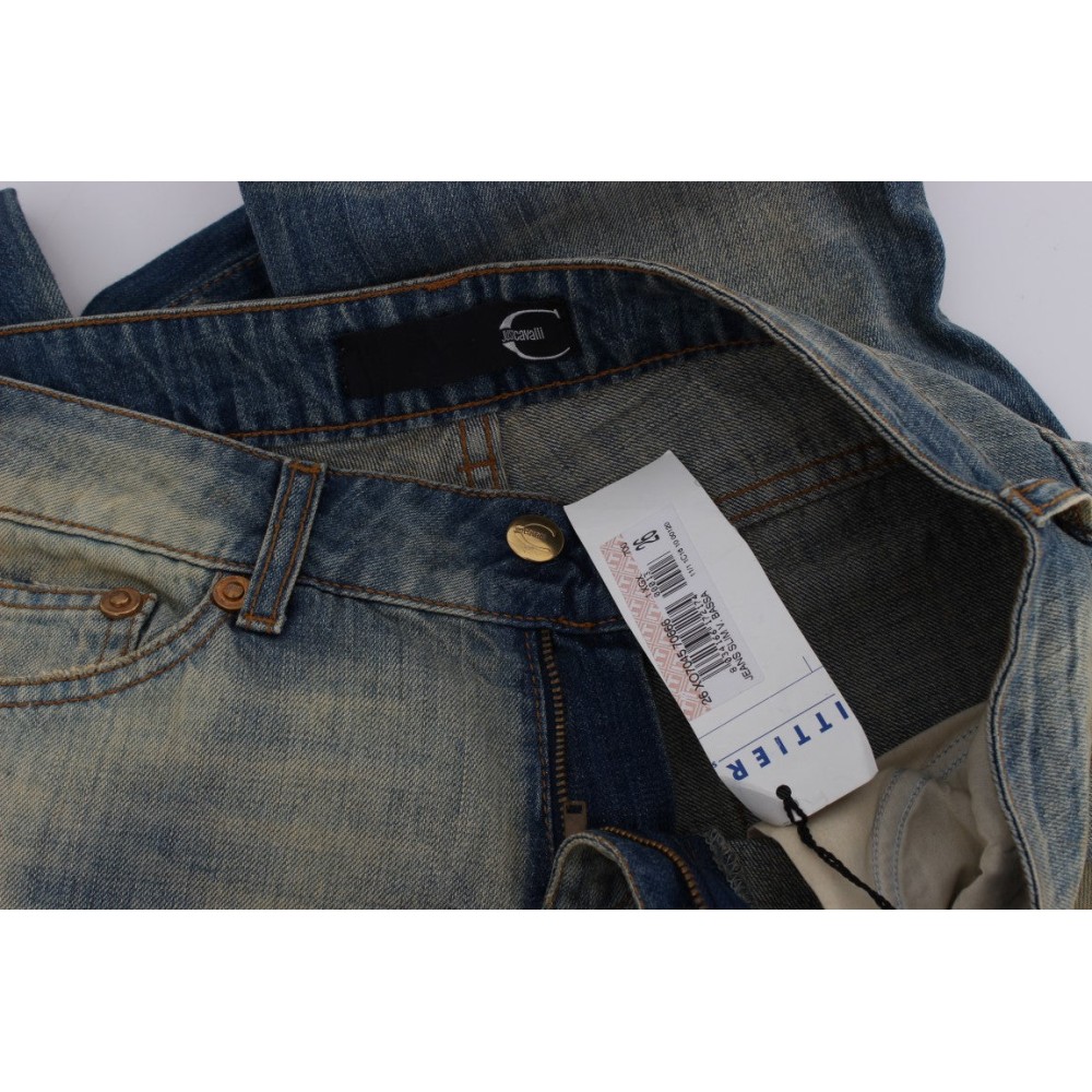 Cavalli Elegante schlanke Bootcut-Jeans in Blau