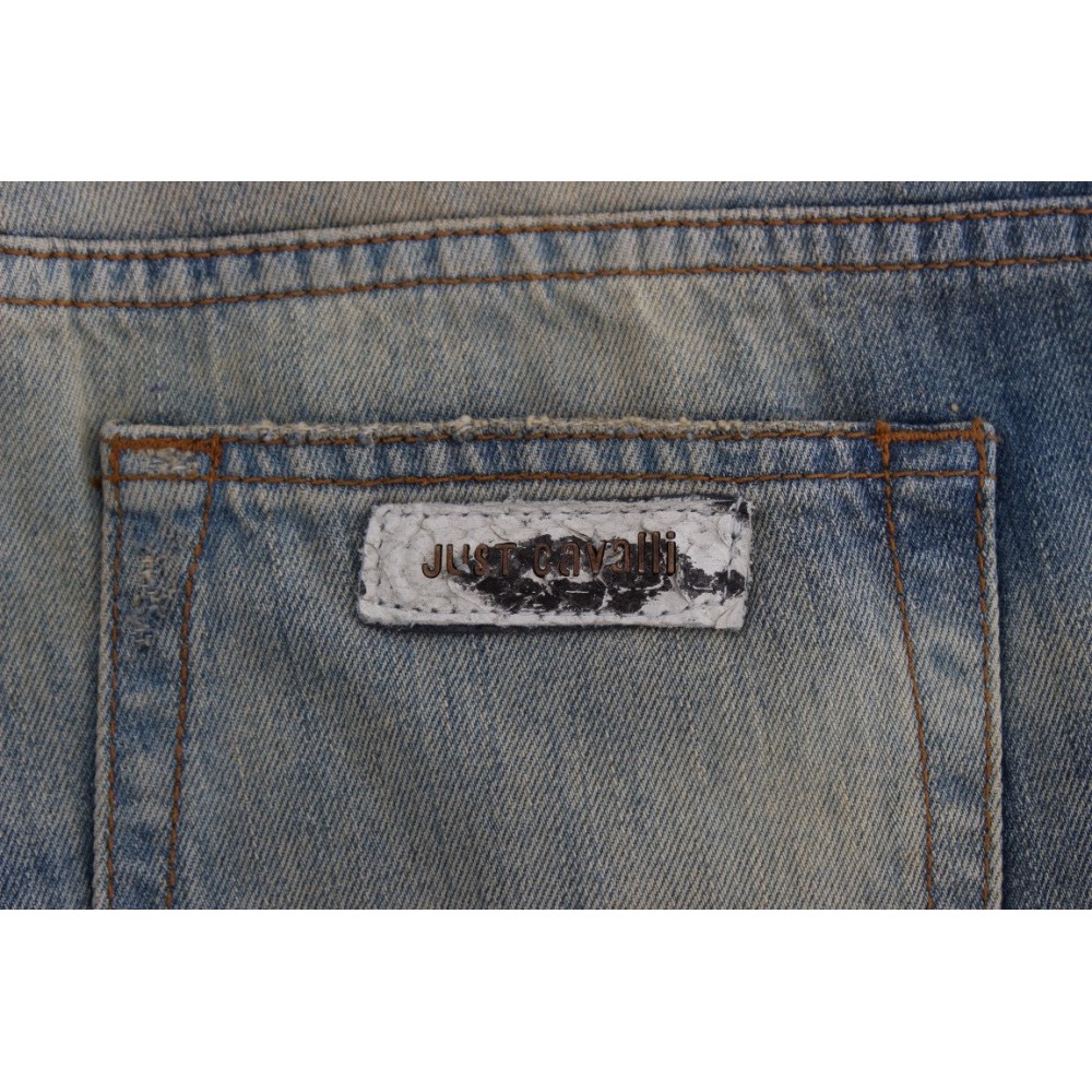 Cavalli Elegante schlanke Bootcut-Jeans in Blau