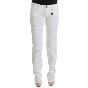 Costume National Schicke Slim Fit Jeans aus weißer Baumwolle