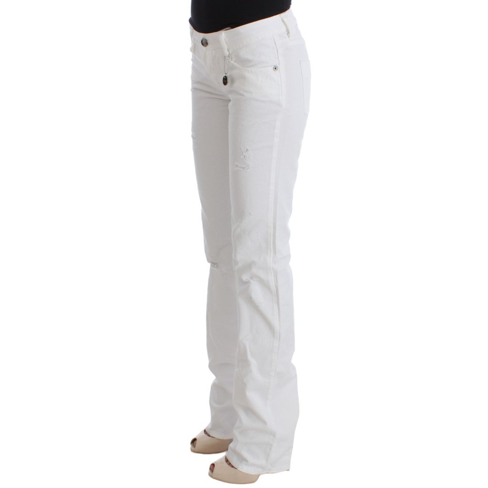 Costume National Schicke Slim Fit Jeans aus weißer Baumwolle