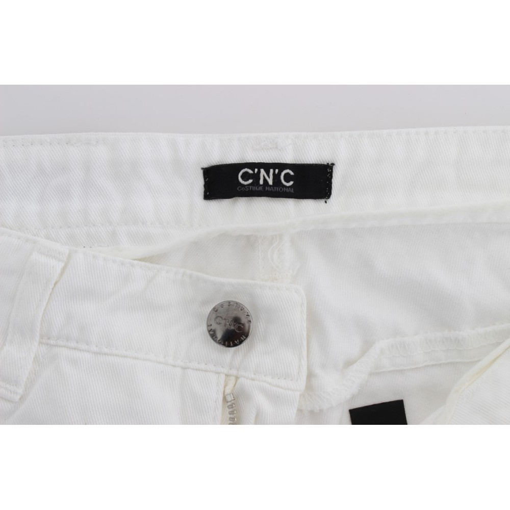 Costume National Schicke Slim Fit Jeans aus weißer Baumwolle
