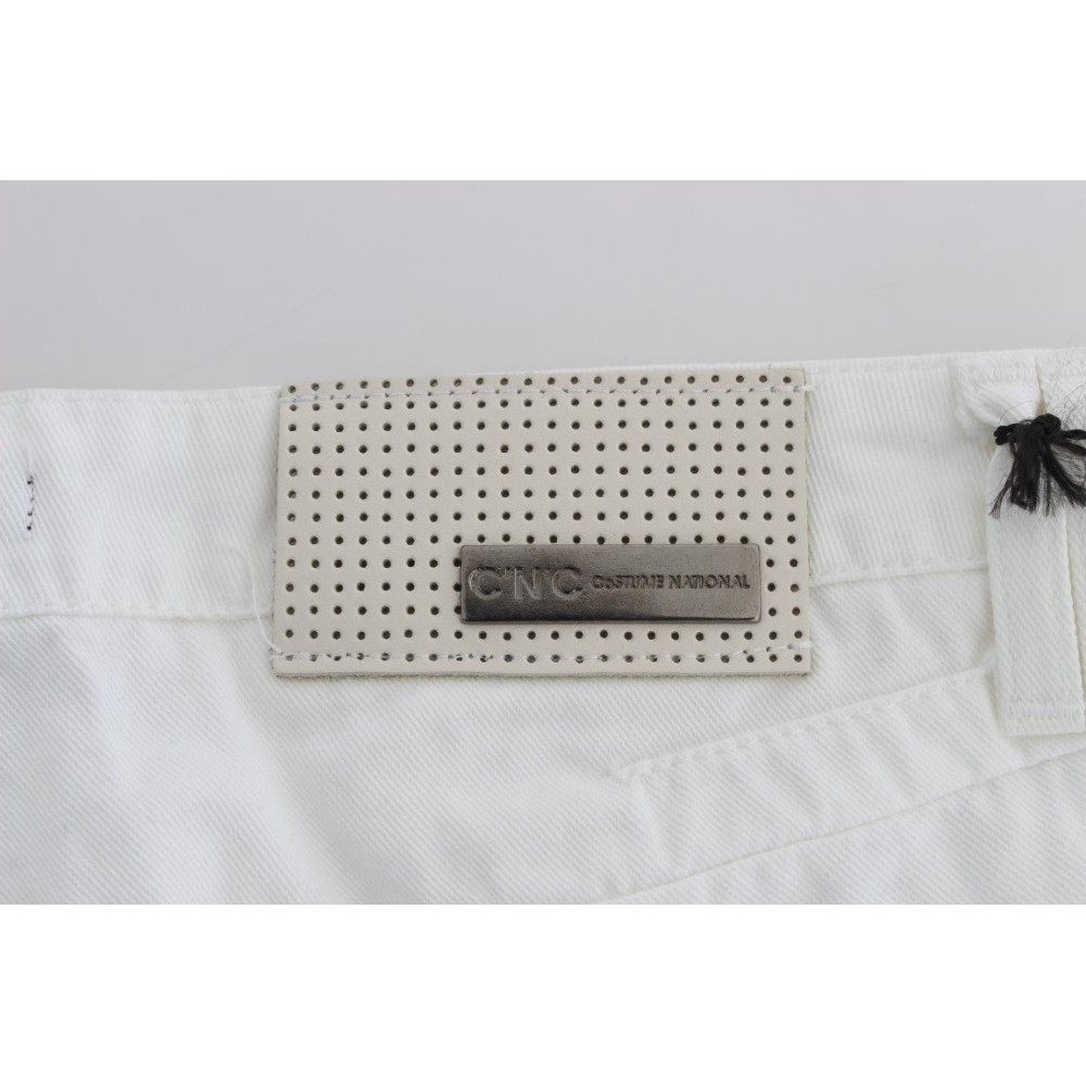 Costume National Schicke Slim Fit Jeans aus weißer Baumwolle