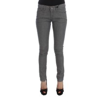 Costume National Schicke graue Slim-Fit Designer Jeans