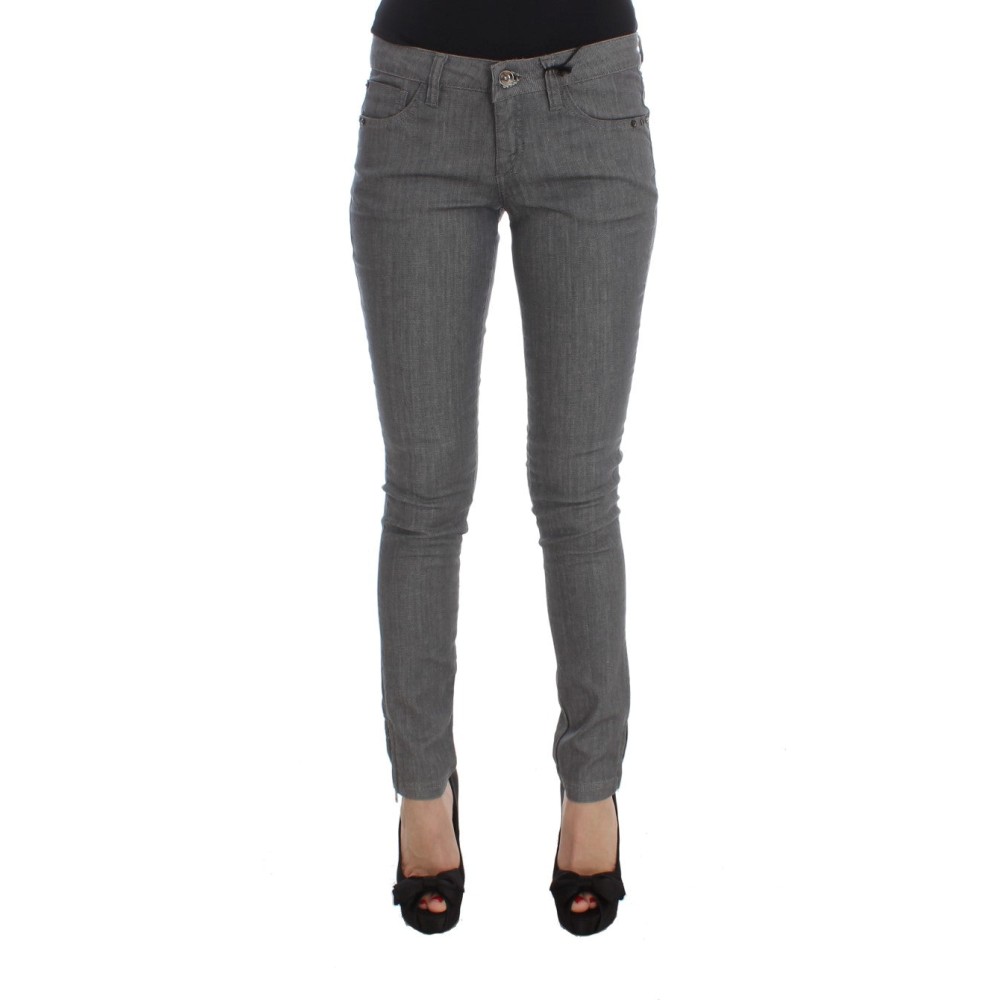 Costume National Schicke graue Slim-Fit Designer Jeans