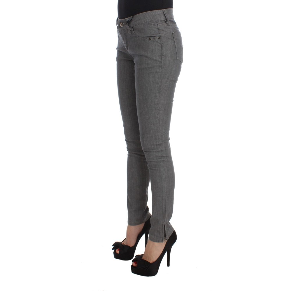 Costume National Schicke graue Slim-Fit Designer Jeans