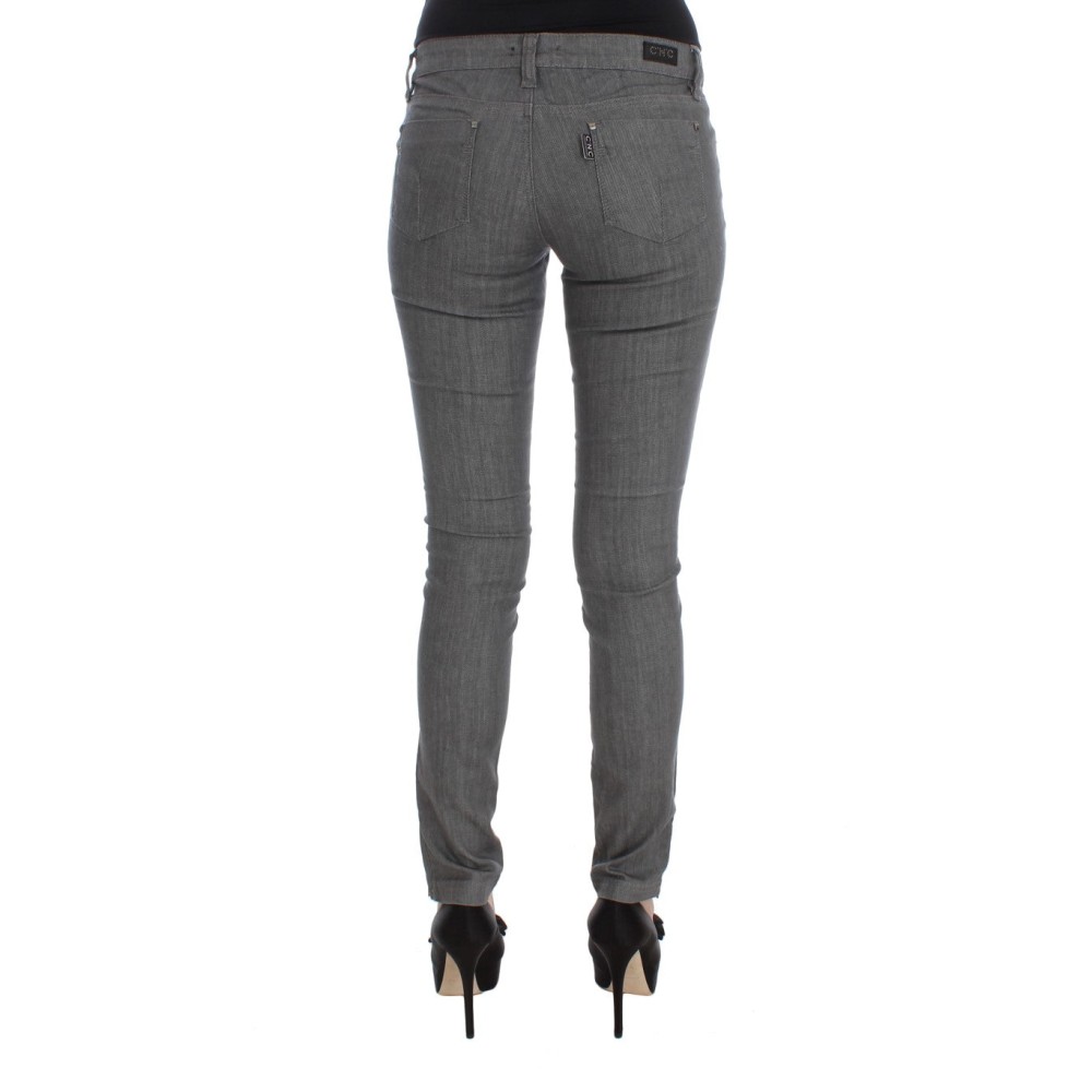 Costume National Schicke graue Slim-Fit Designer Jeans