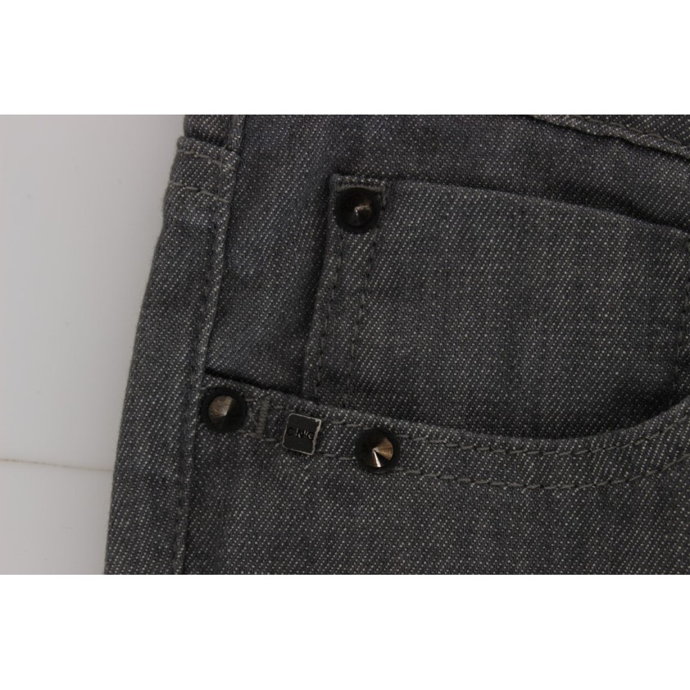 Costume National Schicke graue Slim-Fit Designer Jeans