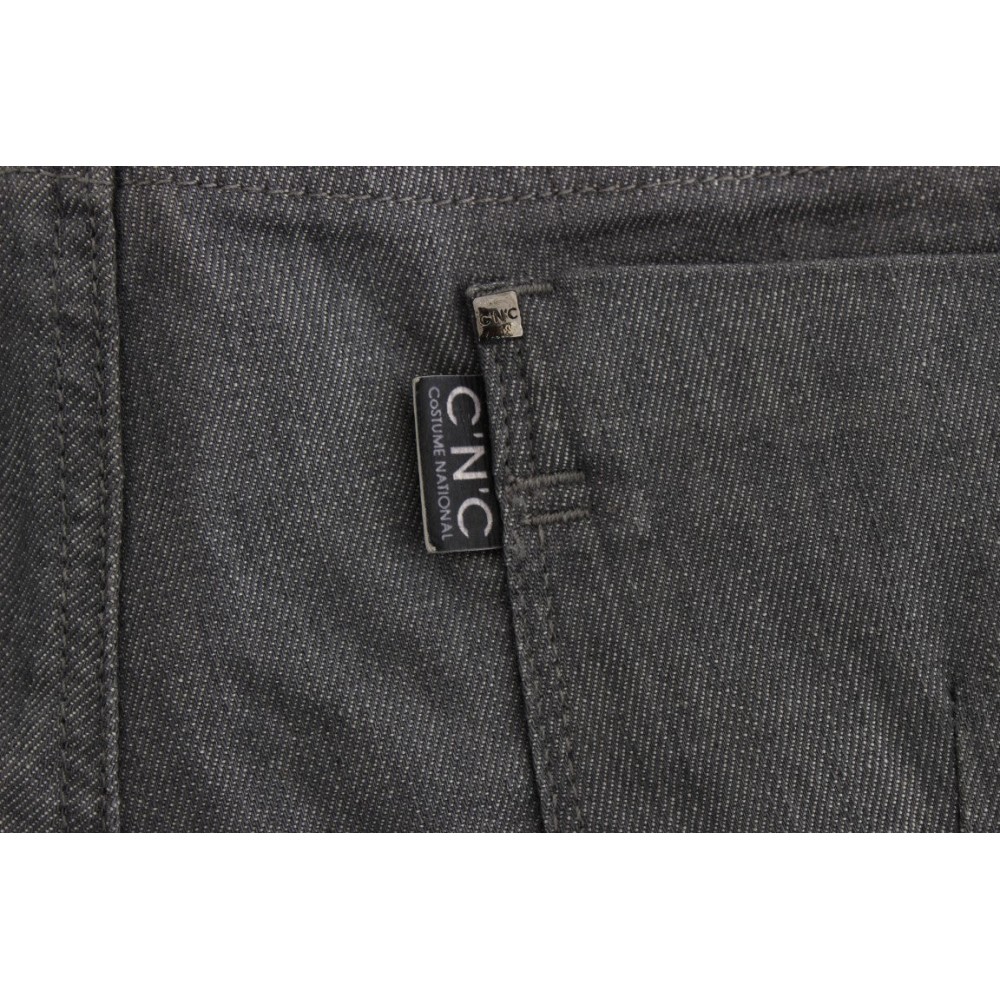 Costume National Schicke graue Slim-Fit Designer Jeans