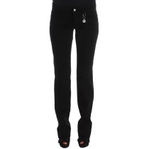 Costume National Schicke schwarze Slim Fit Jeans mit Reißverschluss aus Baumwolle