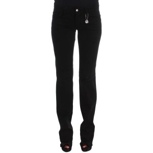 Costume National Schicke schwarze Slim Fit Jeans mit Reißverschluss aus Baumwolle