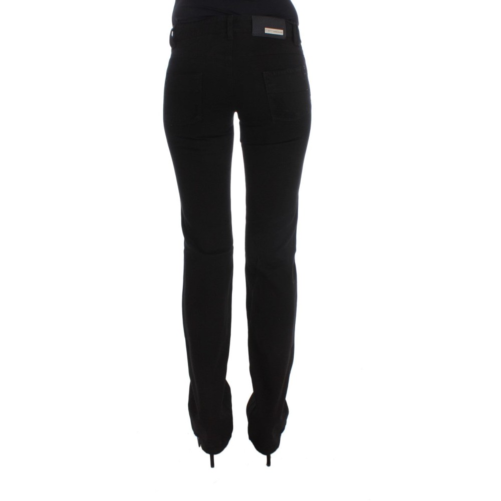 Costume National Schicke schwarze Slim Fit Jeans mit Reißverschluss aus Baumwolle