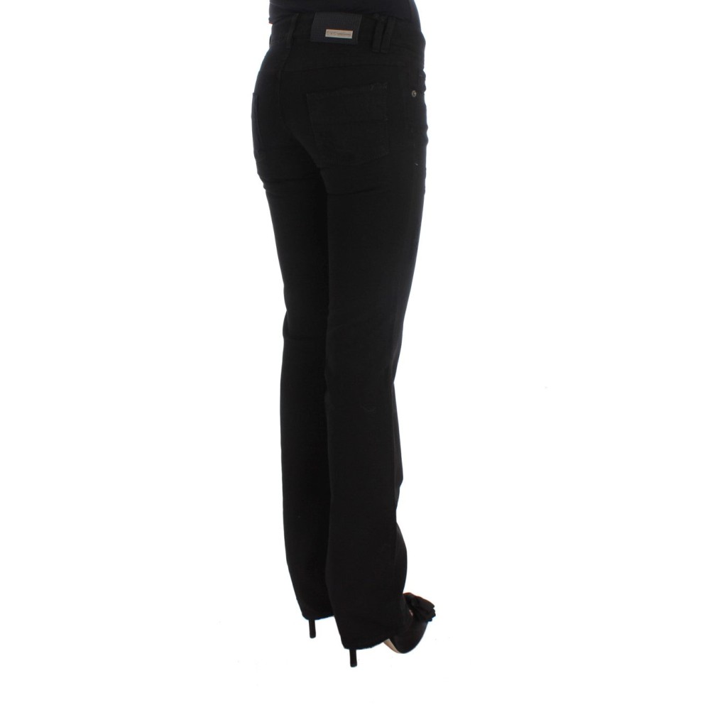 Costume National Schicke schwarze Slim Fit Jeans mit Reißverschluss aus Baumwolle