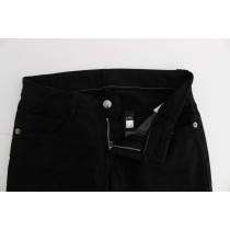 Costume National Schicke schwarze Slim Fit Jeans mit Reißverschluss aus Baumwolle