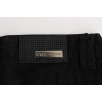 Costume National Schicke schwarze Slim Fit Jeans mit Reißverschluss aus Baumwolle