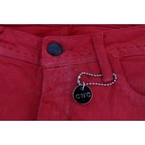 Costume National Schicke rote Slim Fit Jeans