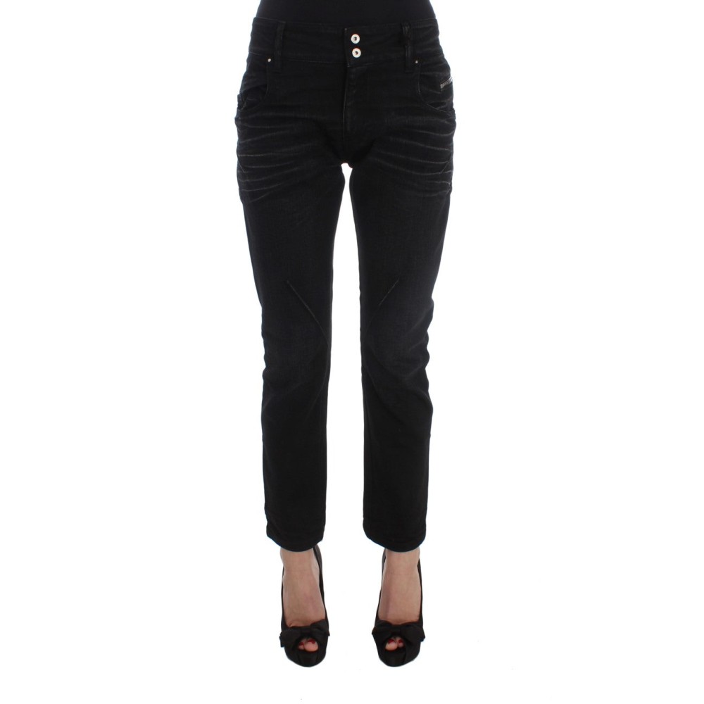 Costume National Elegante schwarze Slouchy Fit Jeans für Trendsetter