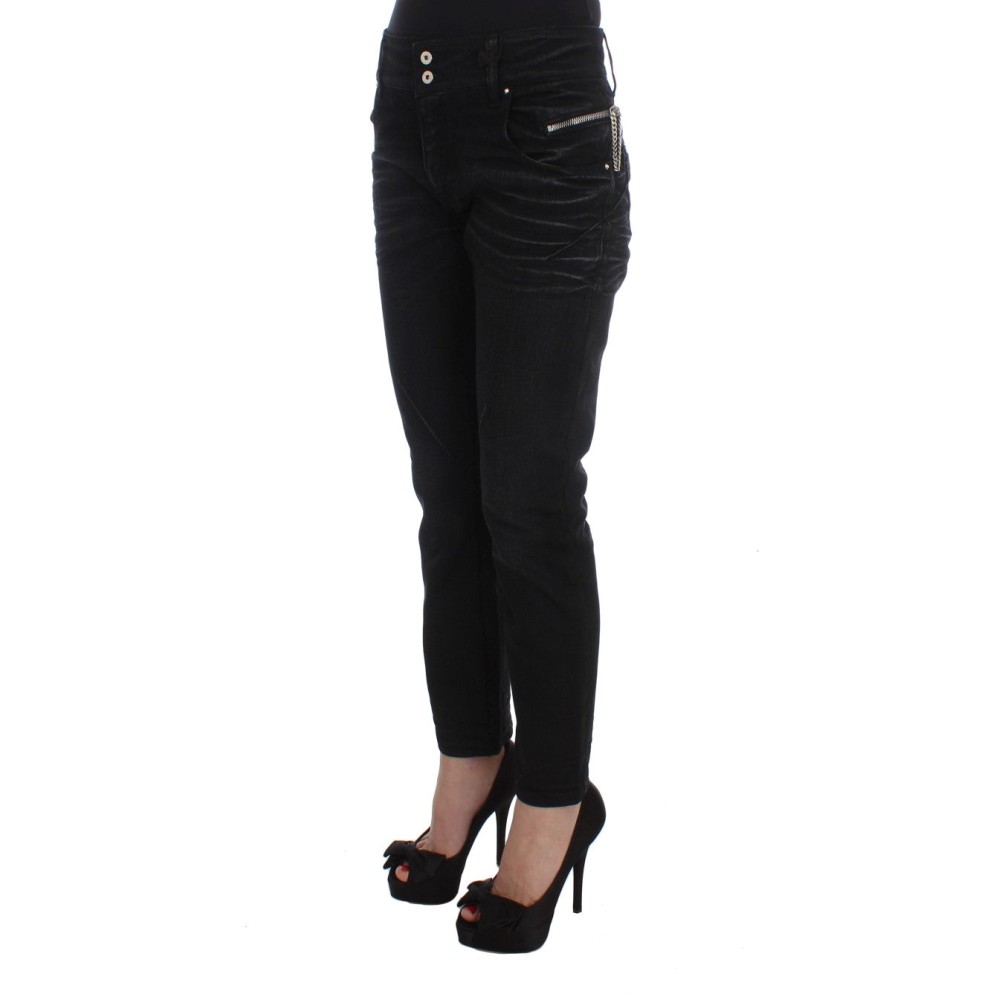 Costume National Elegante schwarze Slouchy Fit Jeans für Trendsetter