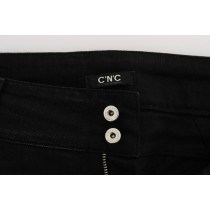 Costume National Elegante schwarze Slouchy Fit Jeans für Trendsetter