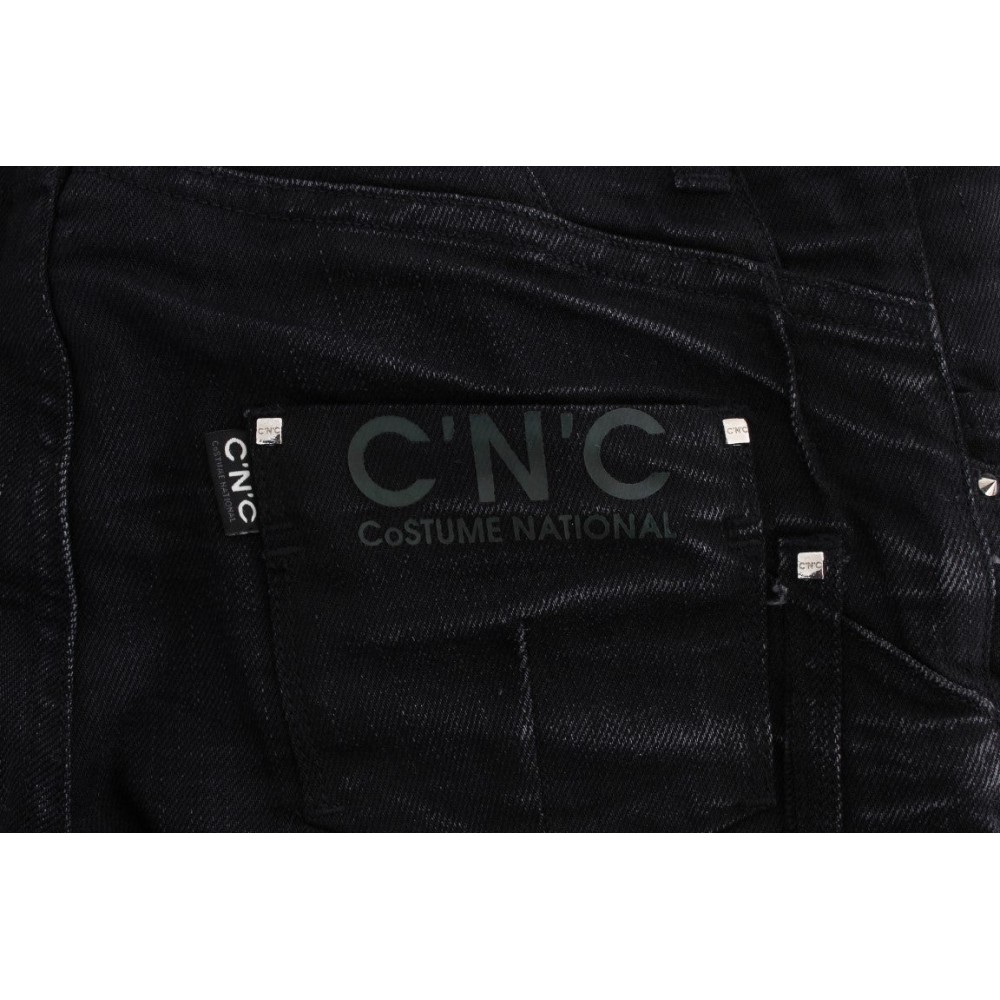 Costume National Elegante schwarze Slouchy Fit Jeans für Trendsetter