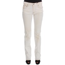 Costume National Schicke weiße Slim Fit Designer Jeans