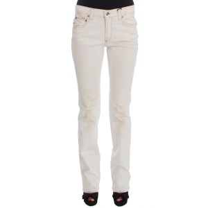 Costume National Schicke weiße Slim Fit Designer Jeans