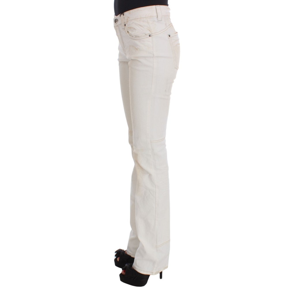 Costume National Schicke weiße Slim Fit Designer Jeans
