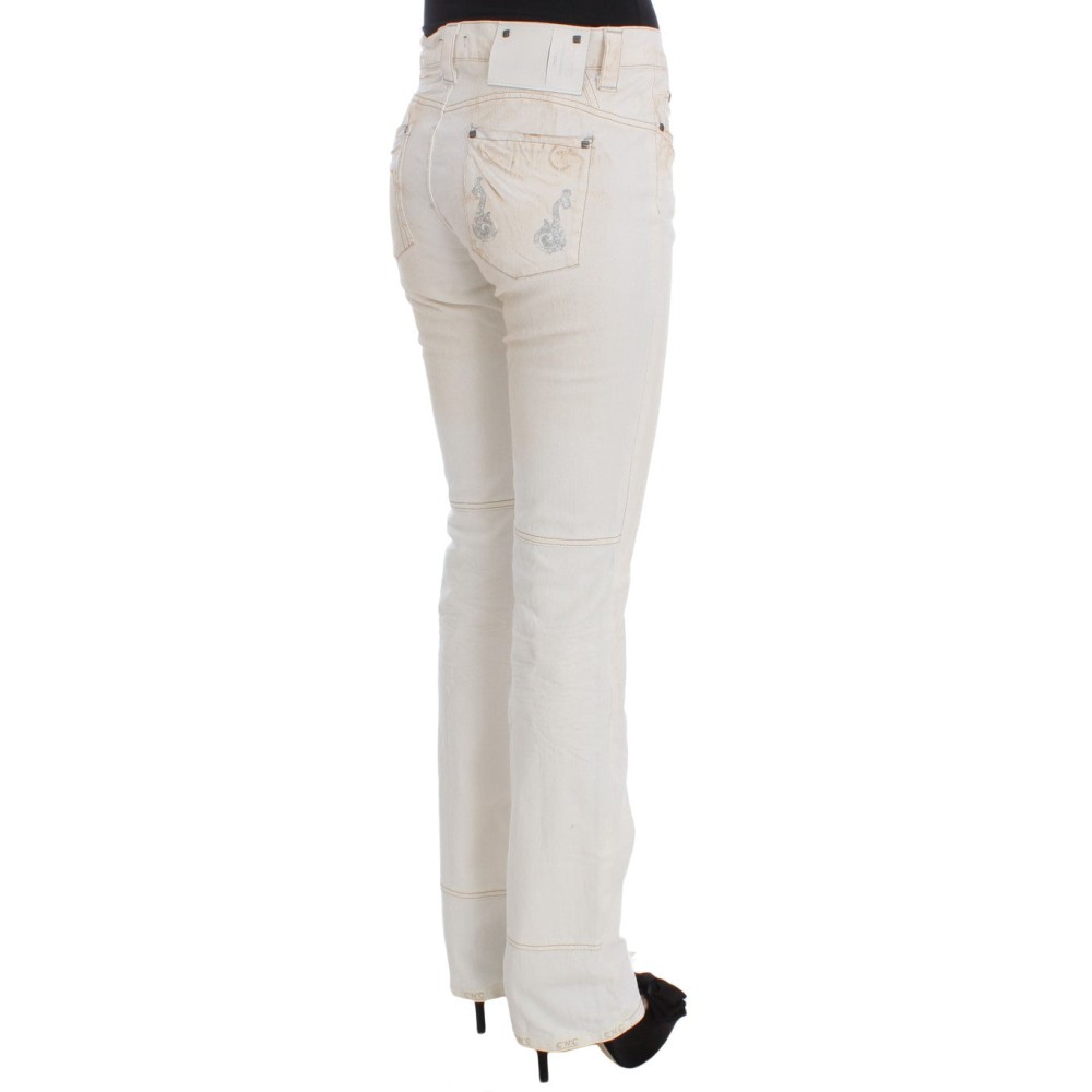 Costume National Schicke weiße Slim Fit Designer Jeans