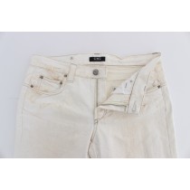 Costume National Schicke weiße Slim Fit Designer Jeans