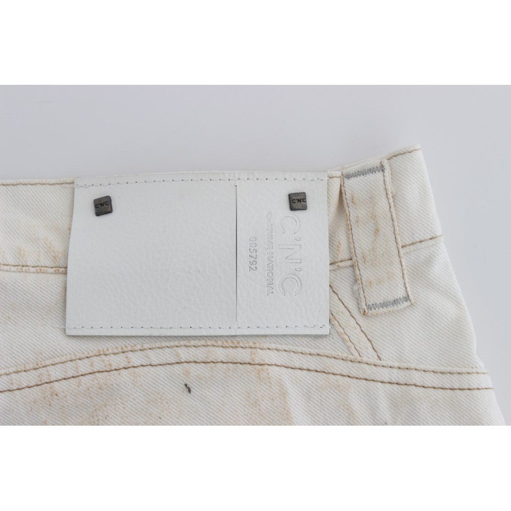 Costume National Schicke weiße Slim Fit Designer Jeans