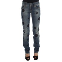 John Galliano Schicke Slim Fit Bootcut Jeans in blauer Waschung