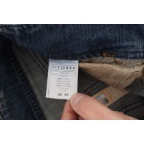 John Galliano Schicke Slim Fit Bootcut Jeans in blauer Waschung