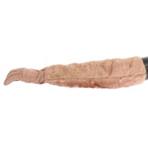 Dolce & Gabbana Elegante beigefarbene Wildlederhandschuhe in Ellbogenlänge
