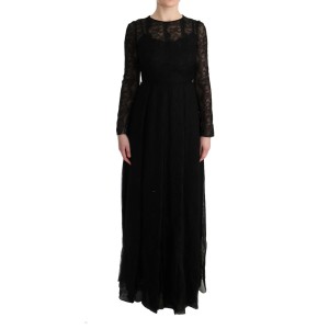 Dolce & Gabbana Elegantes Schwarzes Etuikleid mit langen Ärmeln