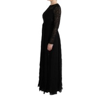Dolce & Gabbana Elegantes Schwarzes Etuikleid mit langen Ärmeln