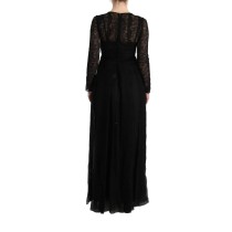 Dolce & Gabbana Elegantes Schwarzes Etuikleid mit langen Ärmeln
