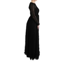 Dolce & Gabbana Elegantes Schwarzes Etuikleid mit langen Ärmeln