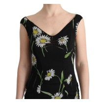 Dolce & Gabbana Sonnenblumendruck Etuikleid in voller Länge