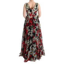 Dolce & Gabbana Florales Maxikleid mit Sonnenblumendruck und Kristallen