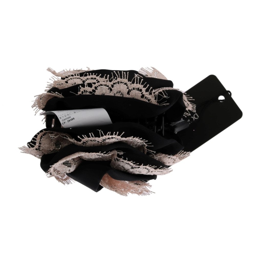 Dolce & Gabbana Elegante florale Spitze Kristall Haarspange