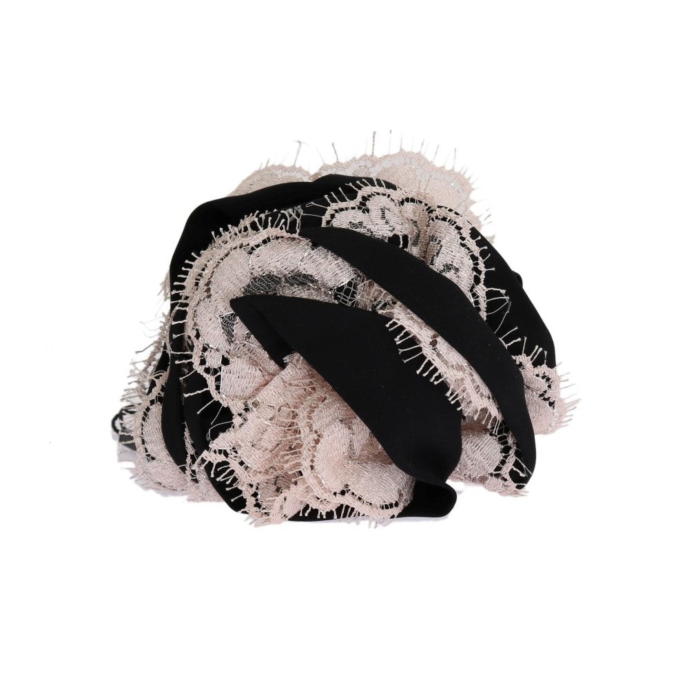 Dolce & Gabbana Elegante florale Spitze Kristall Haarspange