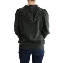 Exte Schicker grauer Pullover aus Baumwolle mit durchgehendem Reißverschluss
