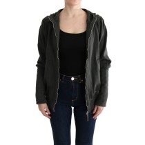 Exte Schicker grauer Pullover aus Baumwolle mit durchgehendem Reißverschluss