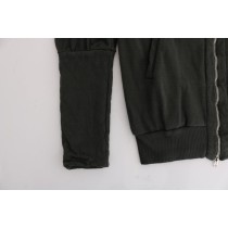 Exte Schicker grauer Pullover aus Baumwolle mit durchgehendem Reißverschluss